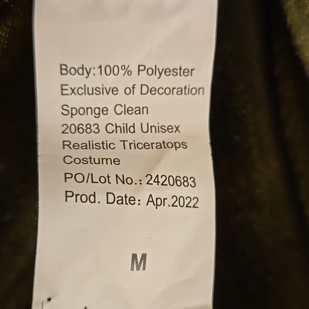 Spook Tacular Creations childs dinosaur costume Sz M - Picture 10 of 11